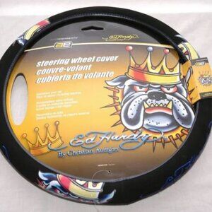 New Ed Hardy Bull-Dog King Steering Wheel Cover Car Truck Suv Christian Audigier